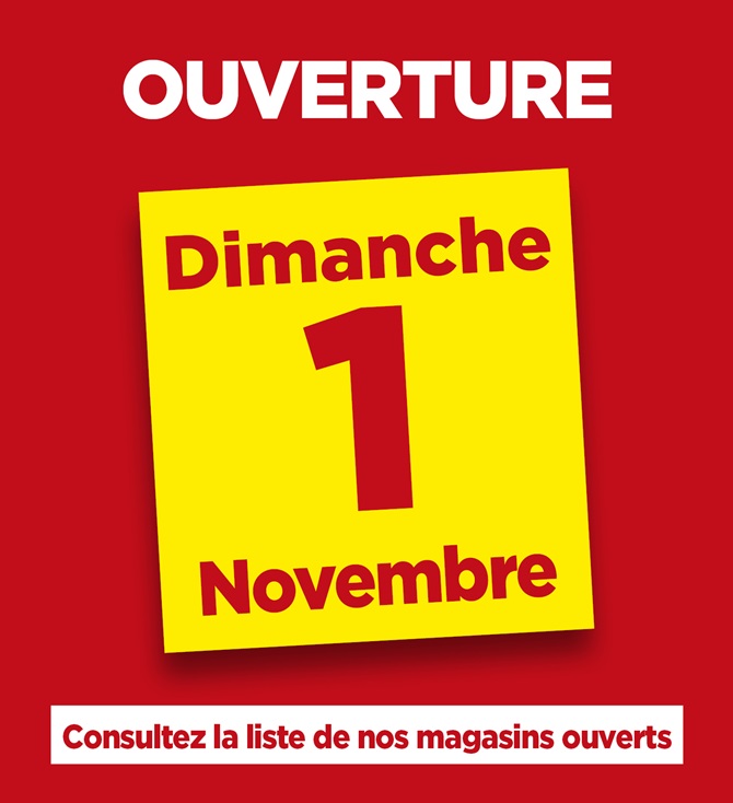 Ouvertures exceptionnelles 1er novembre 2026